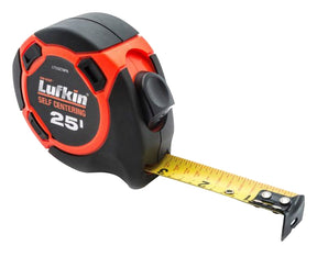 Crescent Lufkin L625SC-025 Tape Measure, 25 ft L Blade, 1 in W Blade, Steel Blade, ABS Case, Hi-Viz Orange Case