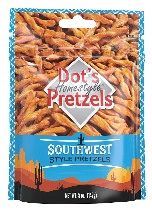 Dot's Homestyle Pretzels 7399959 Pretzels, Southwest Seasoned Flavor Bag, Pack of 10