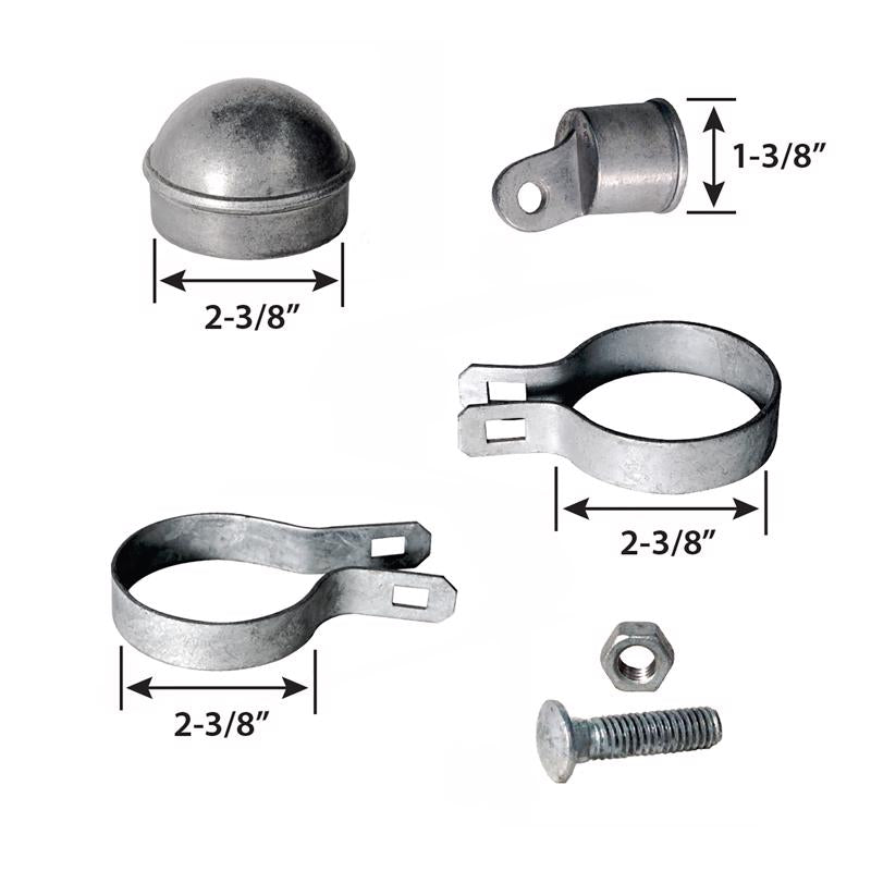 Yardlink 6 ft. H Aluminum Chain Link Fence End/Gate Post Kit