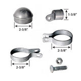 Yardlink 6 ft. H Aluminum Chain Link Fence End/Gate Post Kit