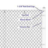 Yardlink 2.8 in. H Silver Aluminum Rail End