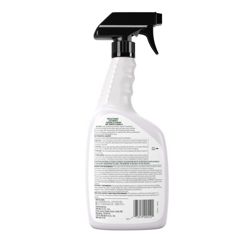 Mold Armor FG552 Mold Remover and Disinfectant, 32 oz, Liquid, Benzaldehyde Organic, Clear, Pack of 6