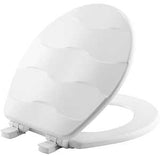 Mayfair 33SLOW 000 Toilet Seat, Round, Wood, Easy Clean and Change Hinge