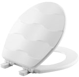 Mayfair 33SLOW 000 Toilet Seat, Round, Wood, Easy Clean and Change Hinge