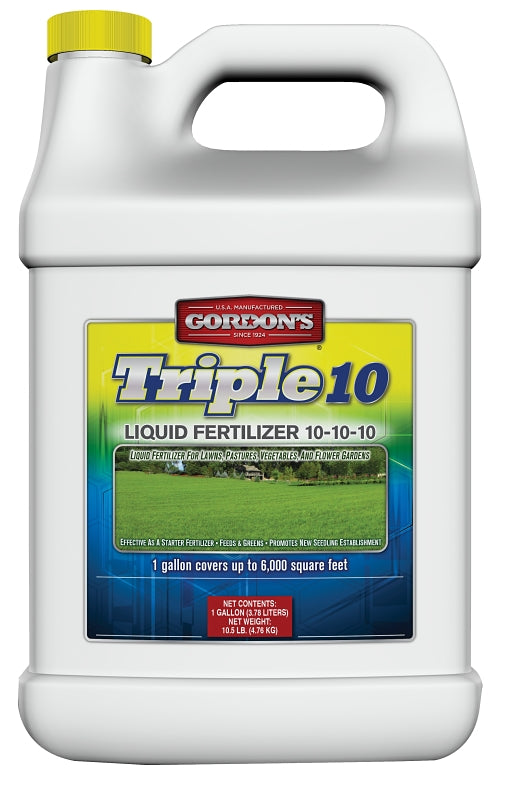 Gordon's 7441072 Fertilizer, 1 gal, Liquid, 10-10-10 N-P-K Ratio, Pack of 4