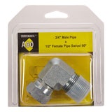 Apache Steel 3/4 in. D X 1/2 in. D Hydraulic Adapter 1 pk