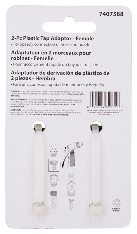 Landscapers Select GC540*23L Tap Adapter, Female Threaded, Plastic, Black, For: Quick Connector