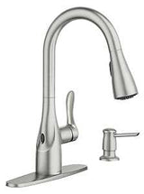 Moen Arlo Series 87087EWSRS Pull-Down Kitchen Faucet, 1.5 gpm, 1-Handle, Metal, Stainless Steel, Deck Mounting
