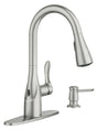 Moen Arlo Series 87087EWSRS Pull-Down Kitchen Faucet, 1.5 gpm, 1-Handle, Metal, Stainless Steel, Deck Mounting