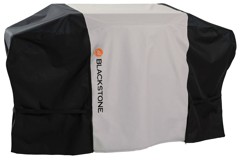 BLACKSTONE 5441 Gas Grill Cover, 70 in W, 32 in D, 38 in H, Polyester, Black/Gray