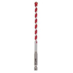 Milwaukee SHOCKWAVE 48-20-9011 Drill Bit, 1/4 in Dia, 6 in OAL, Wide Flute, 1/4 in Dia Shank, Hex Shank