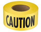 Empire 71-1001 Barricade Tape, 1000 ft L, 3 in W, Yellow, Plastic Backing