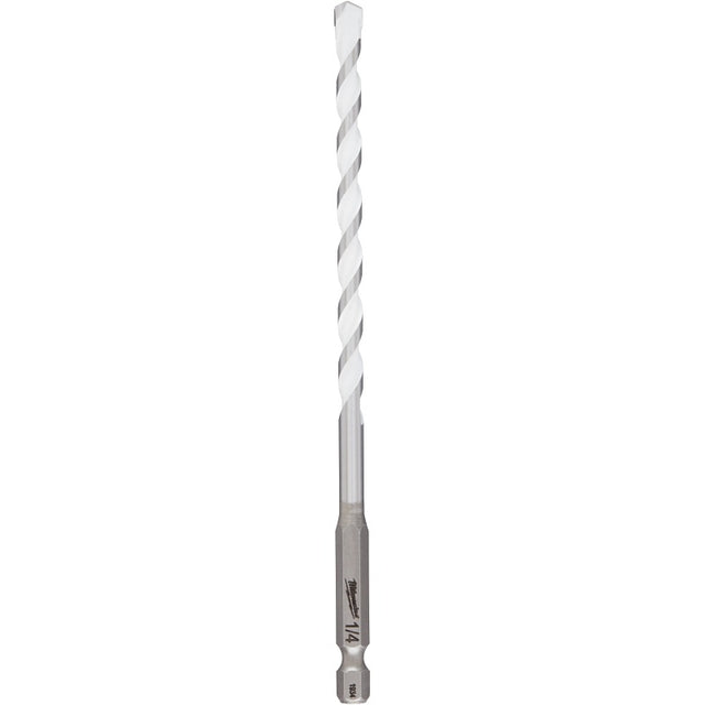 Milwaukee SHOCKWAVE 48-20-8886 Drill Bit, 1/4 in Dia, 6 in OAL, Multi-Material, Twist Flute, 1/4 in Dia Shank, Pack of 3