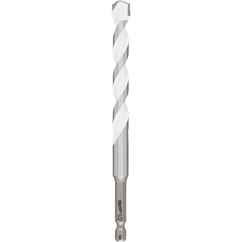 Milwaukee SHOCKWAVE 48-20-8892 Drill Bit, 1/2 in Dia, 6 in OAL, Multi-Material, Twist Flute, 1/4 in Dia Shank