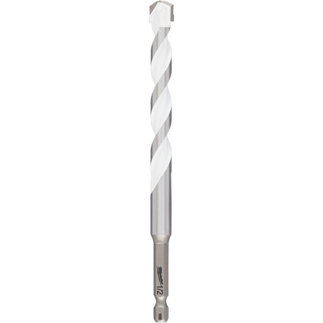 Milwaukee SHOCKWAVE 48-20-8892 Drill Bit, 1/2 in Dia, 6 in OAL, Multi-Material, Twist Flute, 1/4 in Dia Shank