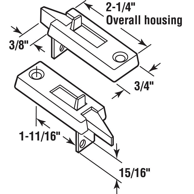 Prime-Line F 2642 Tilt Latch, Plastic, 1/PR