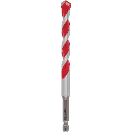 Milwaukee SHOCKWAVE 48-20-9025 Drill Bit, 7/16 in Dia, 6 in OAL, Wide Flute, 1/4 in Dia Shank, Hex Shank