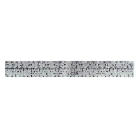 General 6 in. L X 3/4 in. W Stainless Steel Precision Pocket Rule Metric