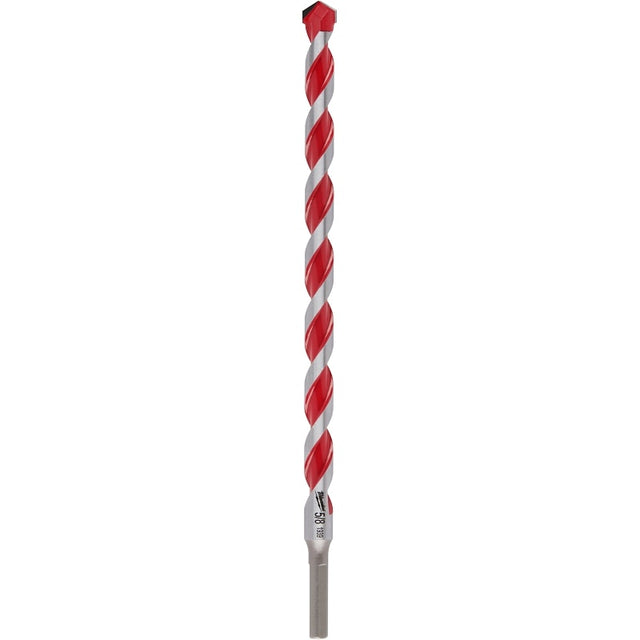 Milwaukee 48-20-9041 Drill Bit, 5/8 in Dia, 12 in OAL, Wide Flute, 3/8 in Dia Shank, 3-Flat Shank