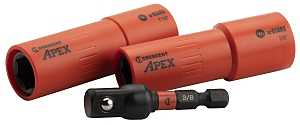 Crescent CAUGK2-32 u-GUARD Series Socket Set, Steel, Includes: (1) 3/8 in Drive Vortex Socket AdapterBlack Oxide