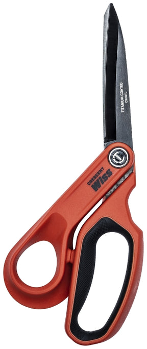 Wiss CW10TL Left Hand Tradesman Shear, 10 in OAL, 3-3/4 in L Cut, Steel Blade
