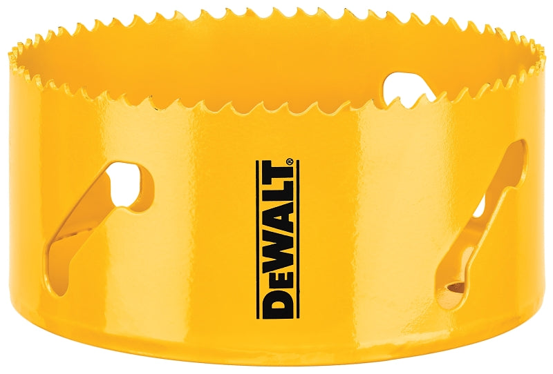 DEWALT DAH180068 Hole Saw, 4-1/4 in Dia, 1-3/4 in D Cutting, 5/8-18 Arbor, 4/5 TPI, HSS Cutting Edge