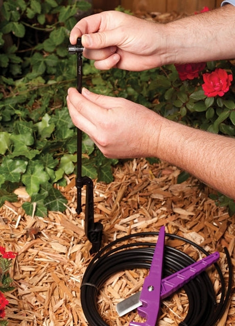 Rain Bird MWSTK-1S Adjustable Staked Riser, 18 in L, Poly, Black