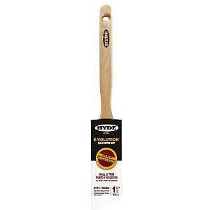 Hyde 47324 Paint Brush, Stiff Brush, 1-1/2 in L Bristle, Polyester Bristle, 6/PK