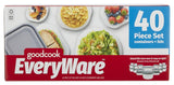 Goodcook 10853 Series Food Container Set, Includes: (40) Food Storage Containers, Pack of 4