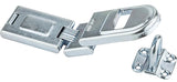 National Hardware N226-512 Safety Hasp, 9-27/32 in L, 1-19/32 in W, Steel, Zinc, 5/16 in Dia Shackle