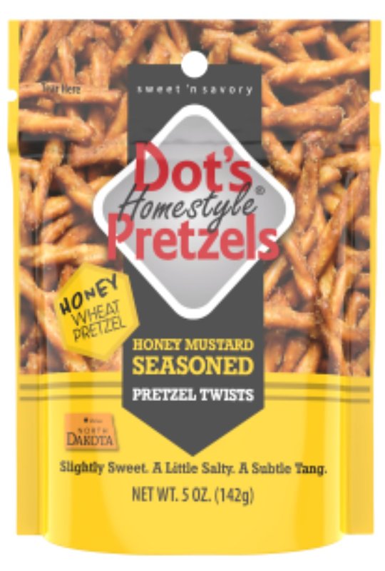 Dot's Homestyle Pretzels 7008- DP Mustard Honey, 5 oz, Pack of 10