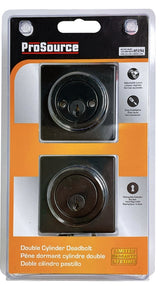 ProSource DD9 Series DD9X92-SP5V24 Deadbolt, 3 Grade, Brass Key Key, Metal, Matte Black, 2-3/8, 2-3/4 in Backset, Pack of 3