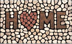 Apache Mills Masterpiece AP 779-1029F Door Mat, 30 in L, 18 in W, Home Stone Pattern, Flocked Fiber Surface, Green