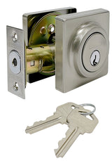 ProSource DD9 Series DD9X21-SP5V24 Deadbolt, 3 Grade, Brass Key Key, Metal, Satin Nickel, 2-3/8, 2-3/4 in Backset, Pack of 3