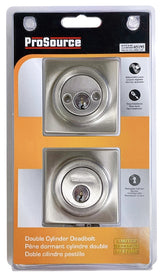 ProSource DD9 Series DD9X22-SP5V24 Deadbolt, 3 Grade, Brass Key Key, Metal, Satin Nickel, 2-3/8, 2-3/4 in Backset, Pack of 3