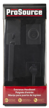 ProSource HPX9S3BSR4H24 Combination Lockset, Lever Handle, Matte Black, Lever Interior Handle, 3 Grade, Metal