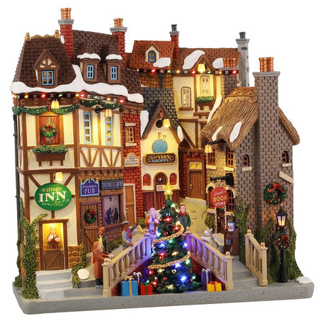 Lemax 45225 Christmas Decor, 10.63 in H, Oxfordshire Village, Resin, LED, Pack of 3
