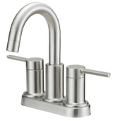 Boston Harbor TOBI22010009NP Lavatory Faucet, 1.2 gpm, 2-Handle, 3-Faucet Hole, Metal/Plastic, Brushed Nickel