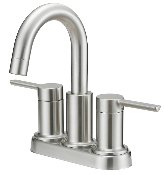 Boston Harbor TOBI22010009NP Lavatory Faucet, 1.2 gpm, 2-Handle, 3-Faucet Hole, Metal/Plastic, Brushed Nickel