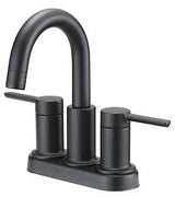 Boston Harbor TOBI22010010BL Lavatory Faucet, 1.2 gpm, 2-Handle, 3-Faucet Hole, Metal/Plastic, Matte Black
