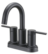 Boston Harbor TOBI22010010BL Lavatory Faucet, 1.2 gpm, 2-Handle, 3-Faucet Hole, Metal/Plastic, Matte Black