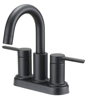 Boston Harbor TOBI22010010BL Lavatory Faucet, 1.2 gpm, 2-Handle, 3-Faucet Hole, Metal/Plastic, Matte Black