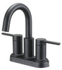 Boston Harbor TOBI22010010BL Lavatory Faucet, 1.2 gpm, 2-Handle, 3-Faucet Hole, Metal/Plastic, Matte Black