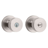 Kwikset Signature Series 740PSK RDT 15 SMT Entry Knob Set, Knob Handle, Satin Nickel, Zinc, KW1, SC1 Keyway, AAA Grade