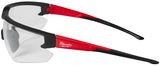 Milwaukee 48-73-2012 Safety Glasses, Clear Lens, Black/Red Frame, Unisex, Anti-Fog Lens, Polycarbonate Lens