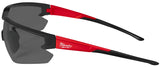 Milwaukee 48-73-2015 Safety Glasses, Unisex, Scratch-Resistant Lens, Polycarbonate Lens, Plastic Frame, Black/Red Frame