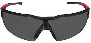 Milwaukee 48-73-2015 Safety Glasses, Tinted Lens, Black/Red Frame, Unisex, Anti-Scratch Lens, Polycarbonate Lens, 1/PK