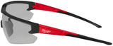 Milwaukee 48-73-2105 Safety Glasses, Gray Lens, Black/Red Frame, Unisex, Anti-Scratch Lens, Polycarbonate Lens