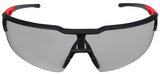 Milwaukee 48-73-2105 Safety Glasses, Unisex, Scratch-Resistant Lens, Polycarbonate Lens, Plastic Frame, Black/Red Frame