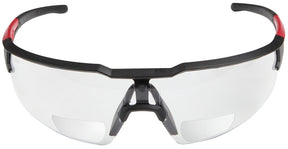 Milwaukee 48-73-2202 Safety Glasses, Unisex, Scratch-Resistant Lens, Polycarbonate Lens, Plastic Frame, Black/Red Frame
